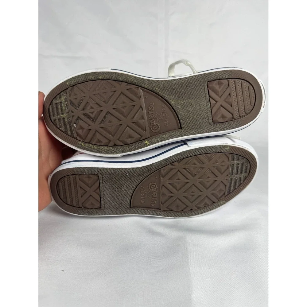 Converse Chuck Taylor All Star Kid 1 Sneaker White Canvas Low Top Athletic Shoes